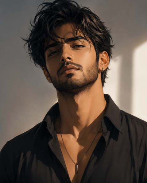 Arjun — protective AI companion character